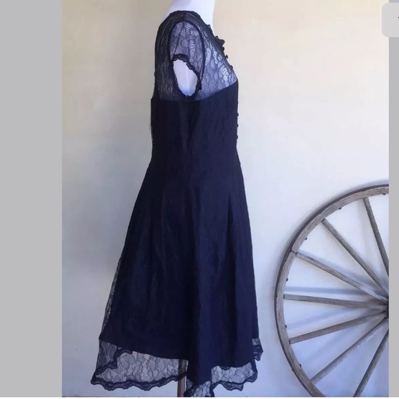 MIUSOL Cute 40-50s Pin-Up-Girl Navy Blue Lace Fit & Flair Dress Plus Sz 2X NEW! - Picture 2 of 11